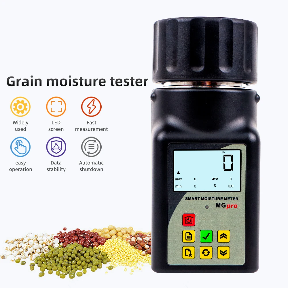 

Portable Smart version MG-PRO Grain Water Meter Moisture Detector Humidity Analyzer Grain Moisture Meter