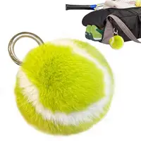 Plush Tennis Keychains For Backpacks Cute Soft Tennis Ball Pendant Tennis Key Chain Fuzzy Keychain Unique Tennis Ornament 1