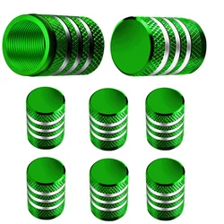 Aluminum Alloy Tire Valve Caps - Dust - Proof Wheel Covers (8 - Pack) (TYPE B -Green)
