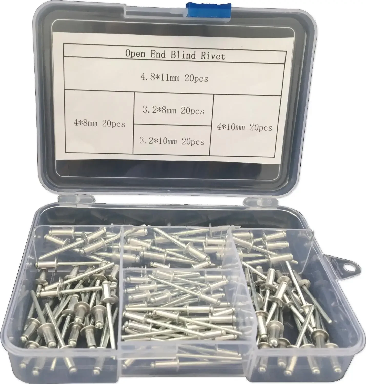 Rivets and Fasteners Rivets and Screws Aluminium Blind Rivets Nail Decoration Pop Rivets For Furniture Assortment Kit 100pcs/set
