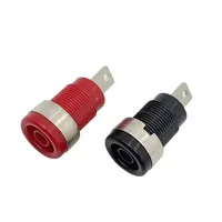 20PCS Insulated Safety 32A 4mm Banana Socket Terminal 5 Colors Female Jack Panel Mount Socket Binding Post Wire Connector 6
