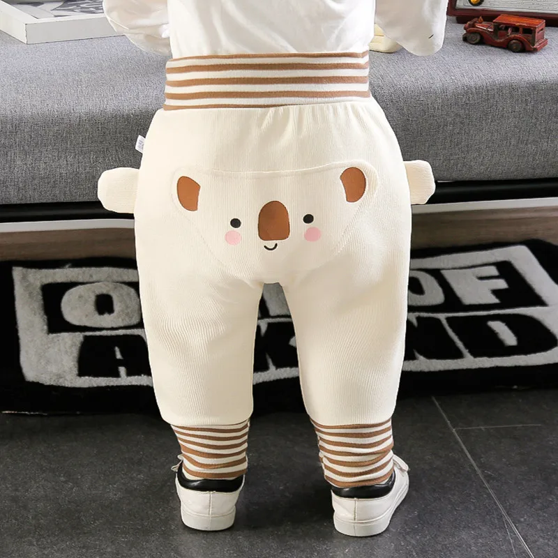  바지 하이웨이스트 배 보호 봄 가을 남아 여아  얇은 가을 겨울 큰 엉덩이 바..