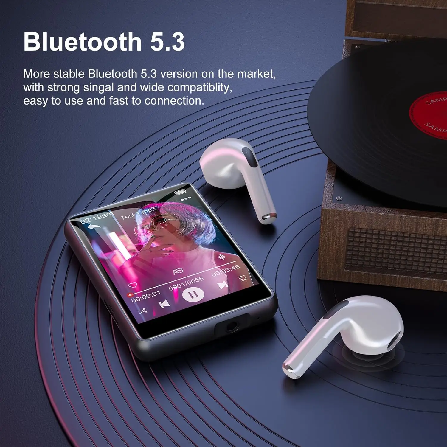 Portable Bluetooth MP3 Player with Touch Screen