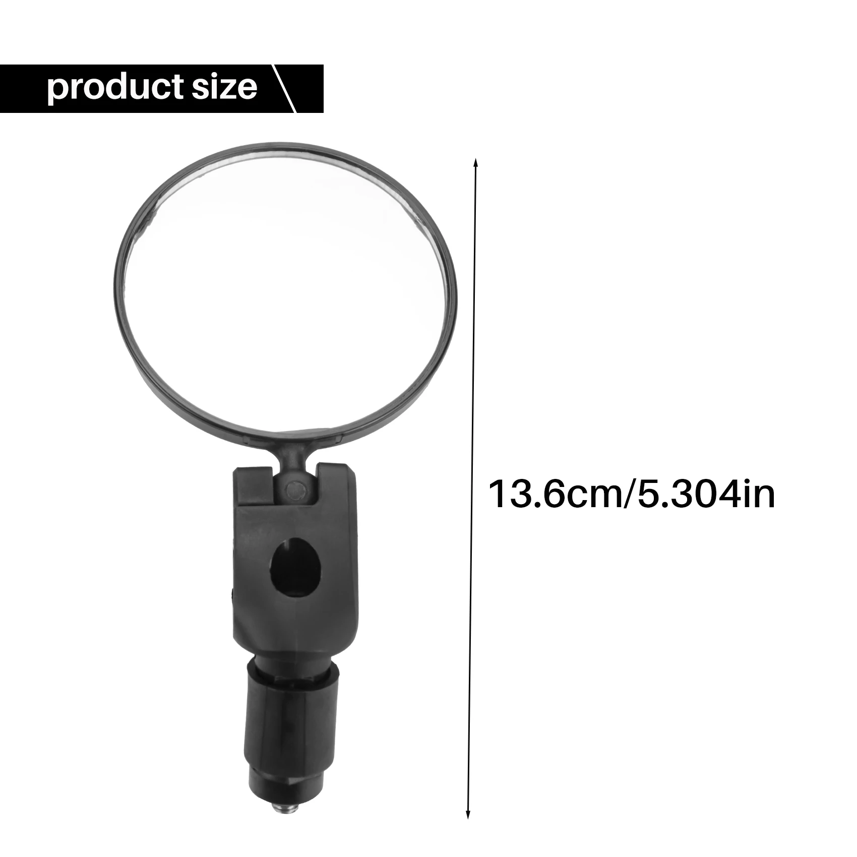 AEF6-자전거 거울, 자전거 사이클링 백미러, 안전 백미러, 조정 가능한 핸들 바 장착 플라스틱 볼록 거울