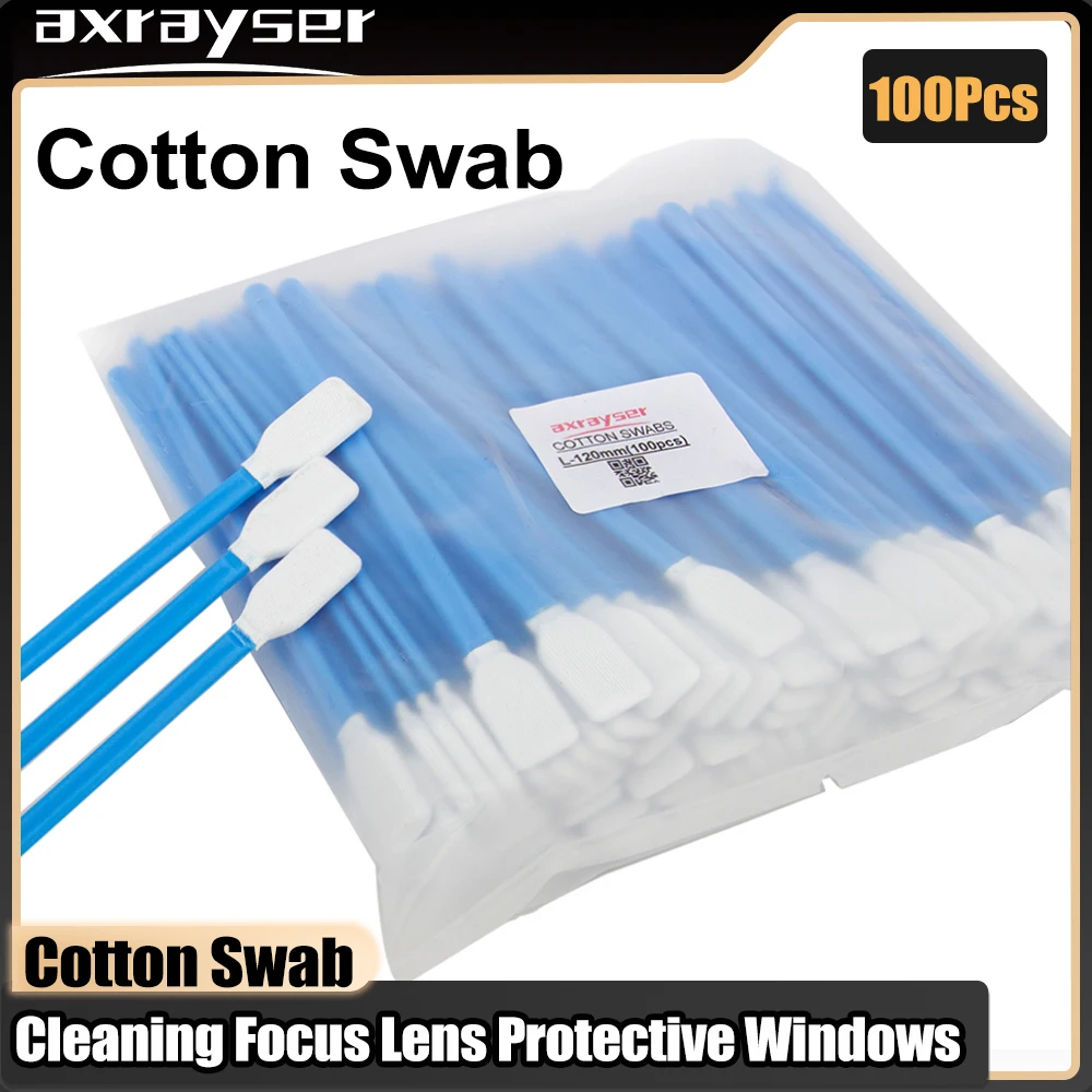 Industry Cotton Swab 100pcs for Fiber Laser Lens Cleaning