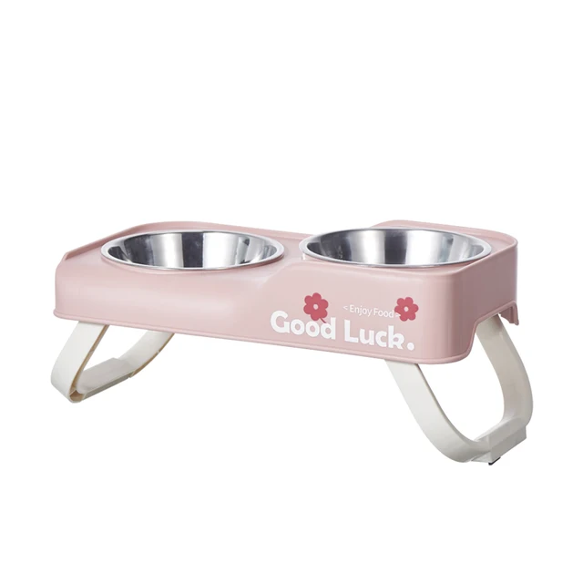 One Dopamine Color Personality High-Low Design Anti-Slip Pet Bowl, Dog and Cat Feeding Dish for Medium to Small Dogs 5