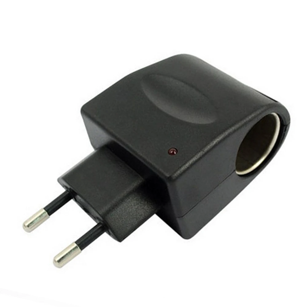 

1PCS EU AC 220V To DC 12V Car Cigarette Lighter Power Adapter Black Converter High Quality Automobile Accessories