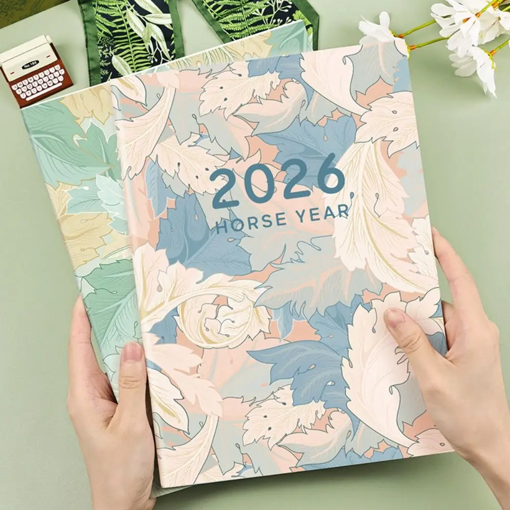 A4 사이즈 2026년 캘린더 플래너 24매 효율적인 디자인 연간 플래너 학생 선물 a5 사이즈 월간 다이어리 라이프 체크인