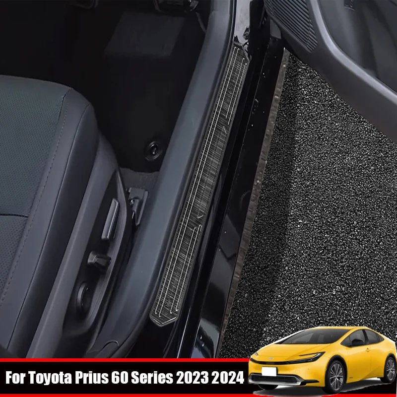 

For Toyota Prius 60 Series 2023 2024 outside Door Welcome Pedal Threshold Bar Cover Trim Strips Door Sill Pad Car Accessories
