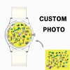 Custom Pattern Wrist Watches Customise Picture Printing on Watch Dial PVC Band Plastic Wristwatch 1