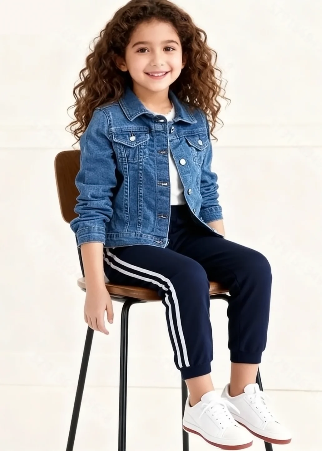 Girls' Denim Jacket Spring Autumn Outdoor Pockets Children's Jeans Coat Casual Kids' Outerwear - 6