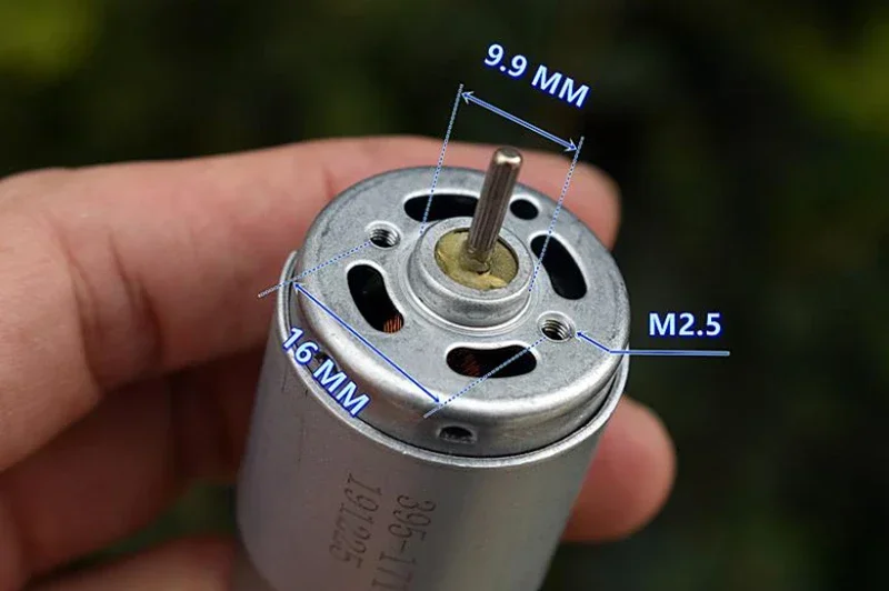Moteur électrique RS-395-17110 DC 24-36V - 10000-16000 Tr/min, Arbre Moleté 2,4mm - Pour Projets DIY, Modèles, Sèche-cheveux - 6
