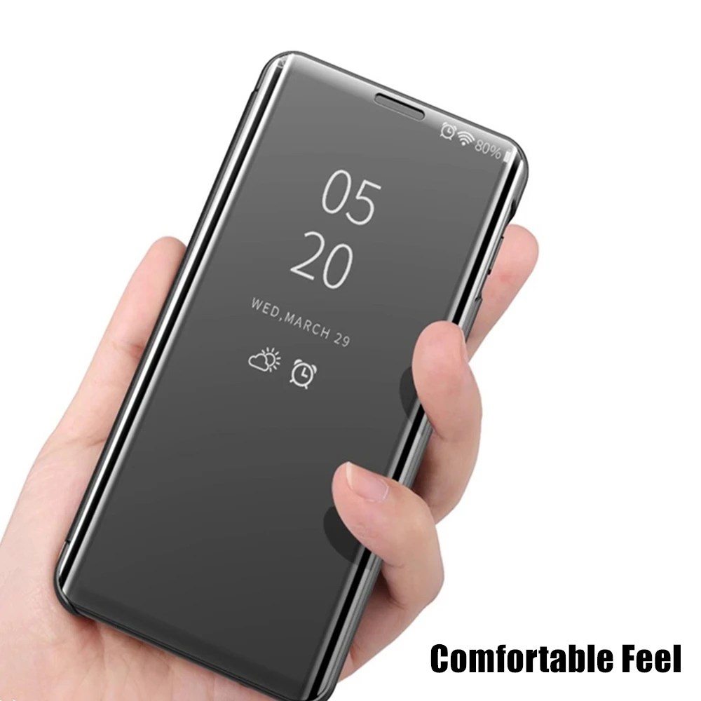 Window View Clear Mirror Intelligent Protective Cover For Samsung