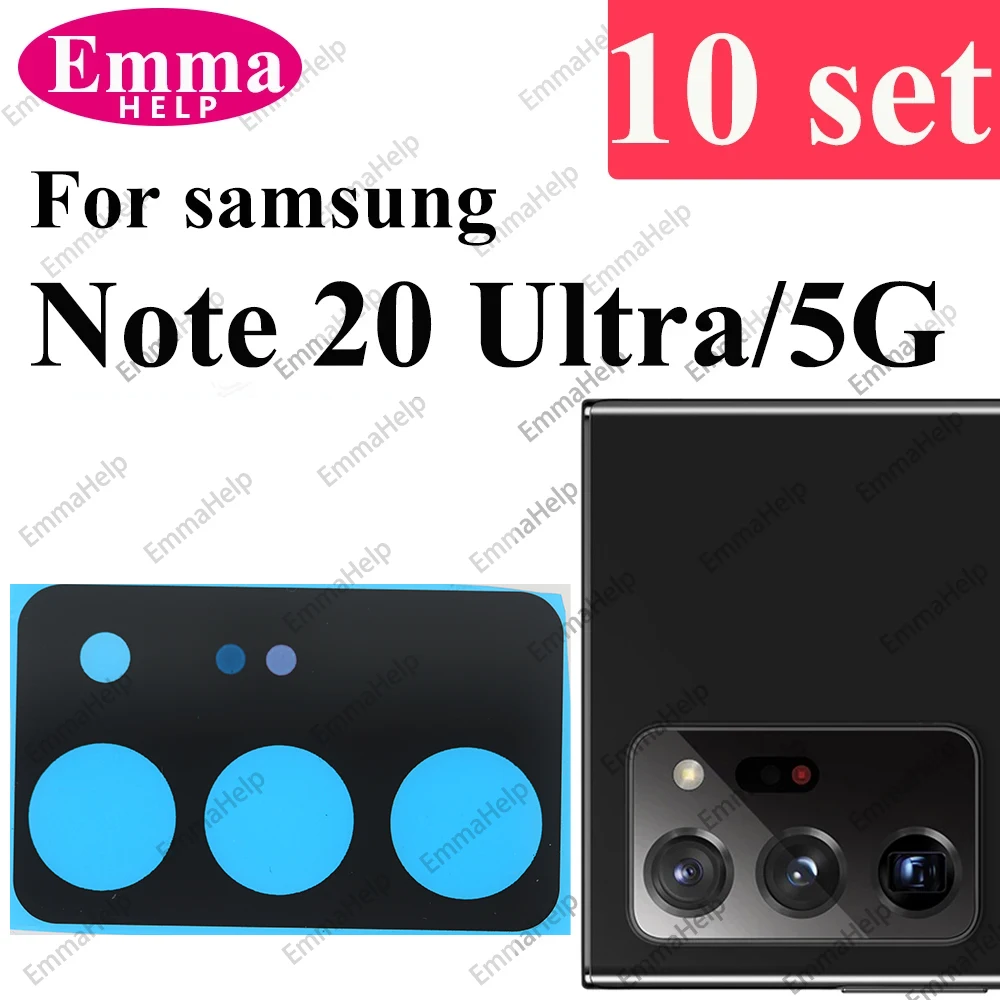 10pcs Rear Back Camera Glass Lens Replacement For Samsung S20 FE Note 20 Ultra S20FE S23 S22 S21 S10 Plus 5G phone camera lens camera lens cover