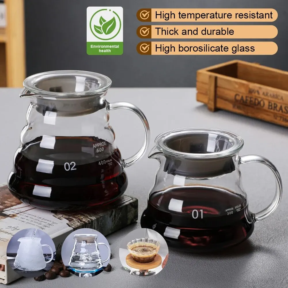 300500700mlGlassCoffeePotWithFilterDripBrewingHotBrewer