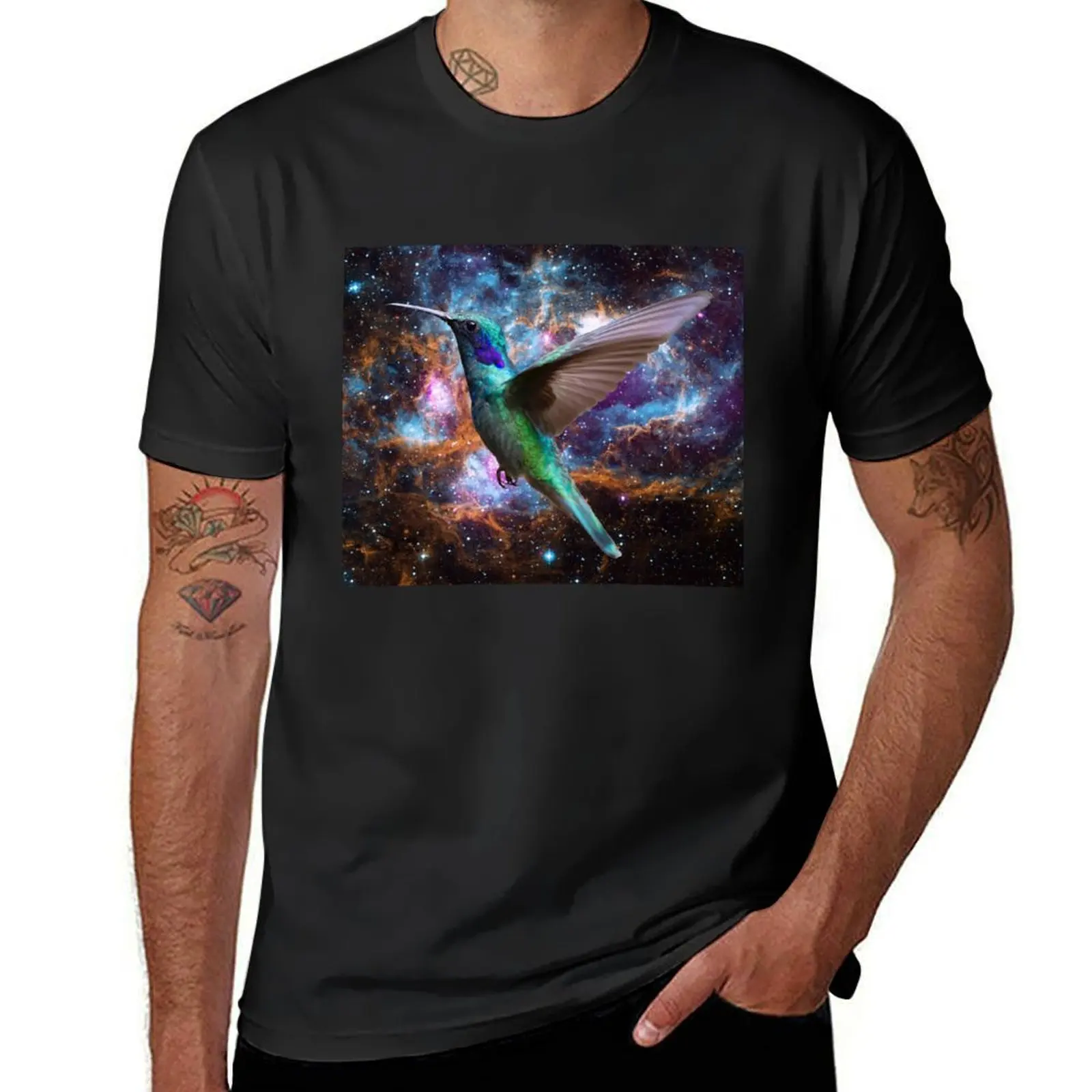 Bird flying in space T-Shirt kawaii clothes Short sleeve tee sweat mens t shirt graphic