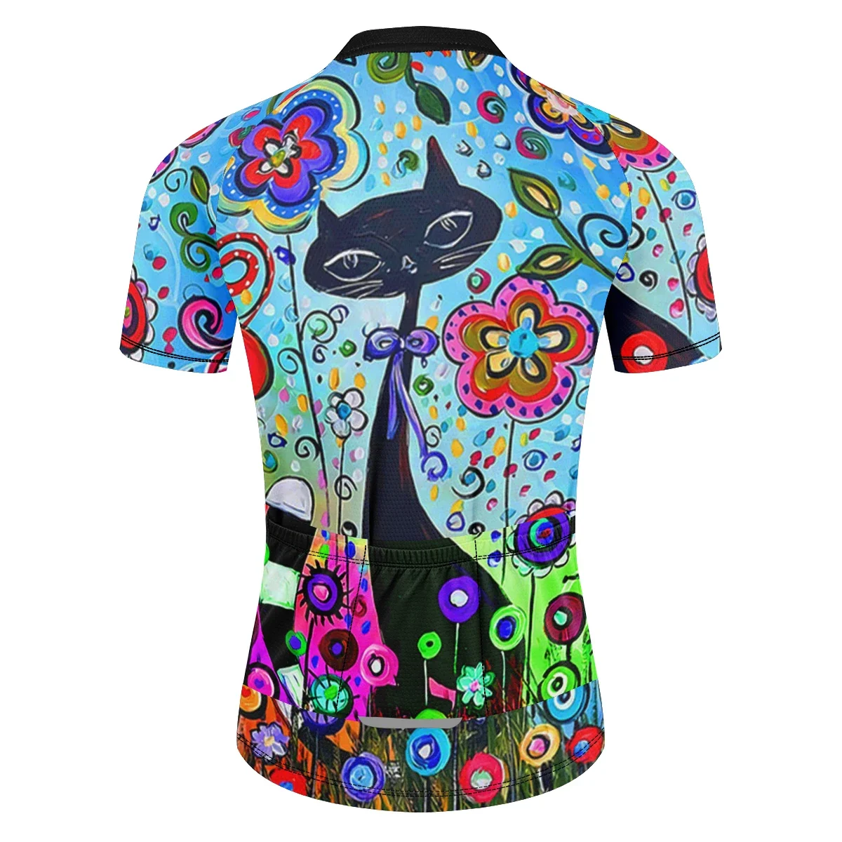 Women's Cycling Clothing Cute color cat Short Sleeve Mountain Bike MTB Road Bike Clothing 2