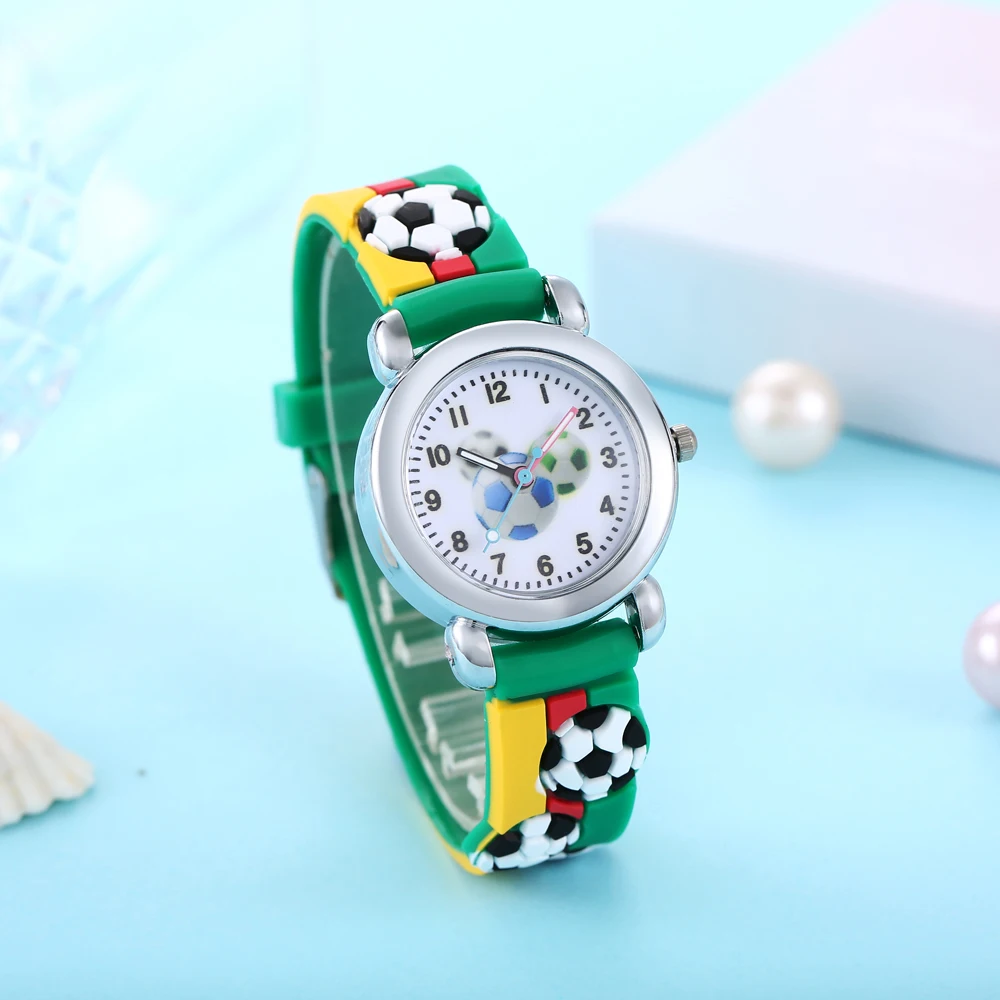 Lovely Creative Cartoon Corlorful Kids Watch Gift For Boys Girls Sell Like Hot Cakes Cute Football Children's Wristwatch 4