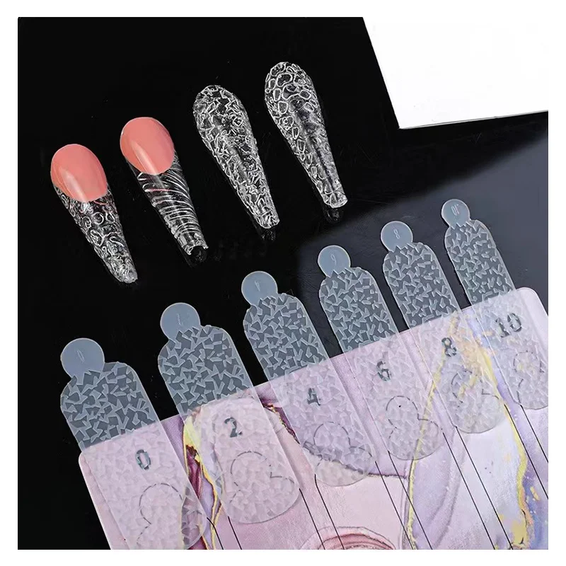 24Pcs Touch Reusable Silicone Molds for Dual Nails Forms Creating Relief Design on Nails Forms Acrylic Prolong Manicure Tool 5