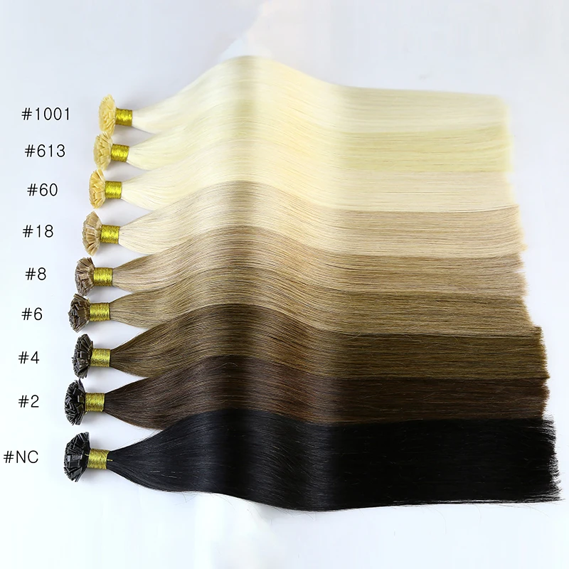 레미 플랫 팁 인모 스트레이트 익스텐션, 미리 접착된 케라틴 팁, 퓨전 버진 헤어 익스텐션, 613 금발, 1 g/s, 14-30 인치