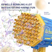 69 Holes Electric Bubble Gun Automatic Gatling Bazooka Bubble Machine With Light Children Outdoor Soap Bubble Blowing Toys - Image 4