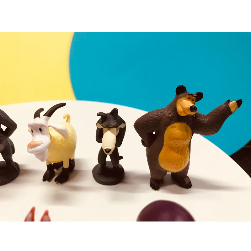 Figurines de dessin animé russe Masha et l'ours pour enfants