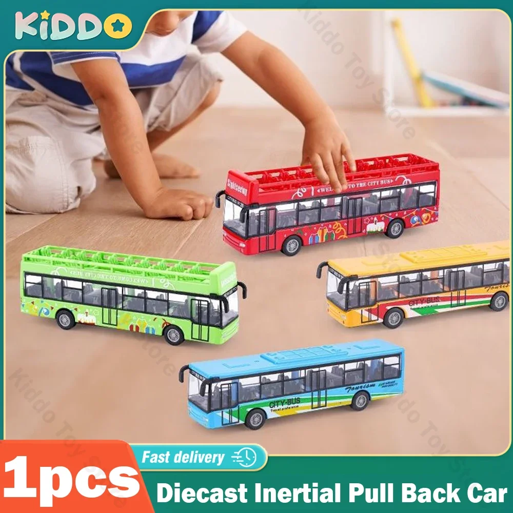 Bus Giocattoli Per Bambini Pressofuso Inerziale Tirare Indietro Modello Di Auto Bus Scuola Bus Musica Leggera Veicoli Per Bambini Auto Giocattoli Educ