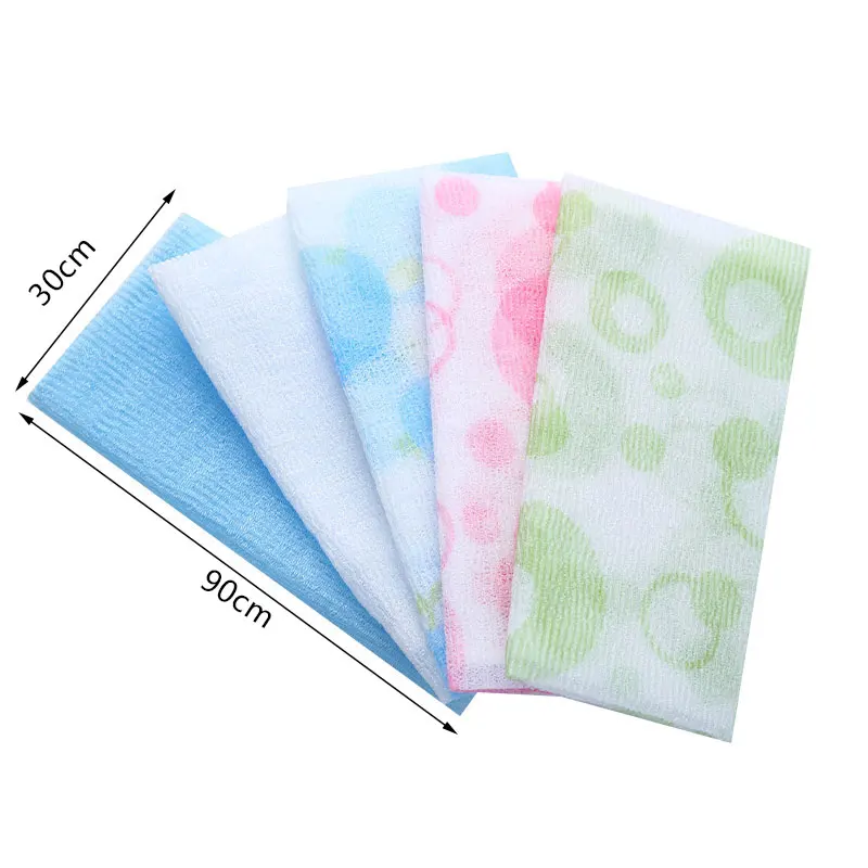 Description Picture 6 of item1Pc 30x90cm Nylon Wash Cloth Bath Towel Beauty Body Skin Exfoliating Shower Bathroom Washing