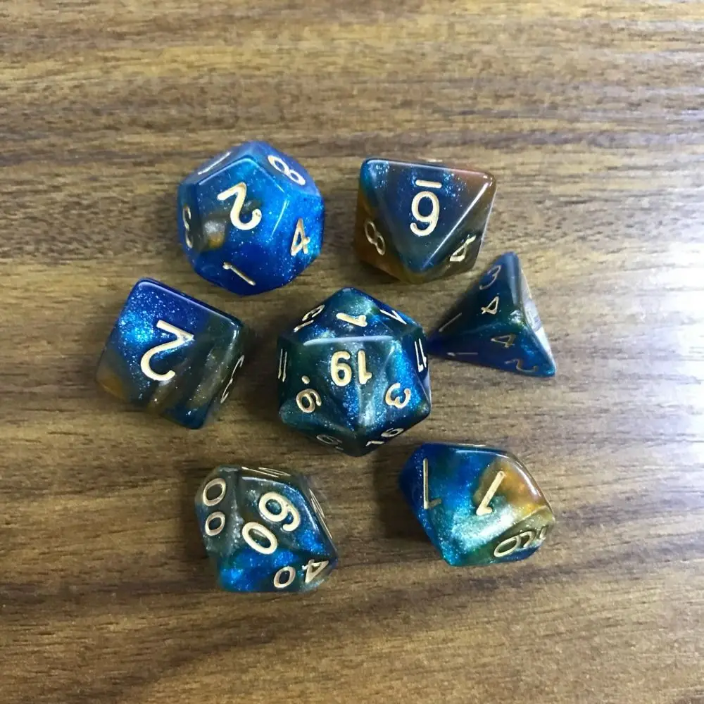 7Pcs/set Gift 7-Die For TRPG DND Game Dice DND Dice Polyhedral Table Game
