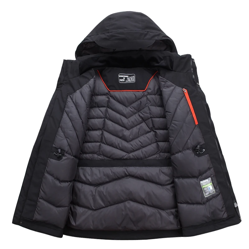 

-30 Degrees Top Quality White Duck Down Jacket Men Thick Winter New Hat Detached Warm Parka Waterproof Windproof Winter Coat