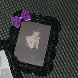 Enhanced Photo Card Holder - Student Card Storage & Protective Cover with Mini Display Pendant (PURPLE)