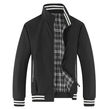 2025 الخريف رجال الأعمال معطف موضة الاتجاه سترة البضائع غير رسمية كبيرة فضفاضة سترة معاطف منتصف العمر أبي سترات للعبة البيسبول 3