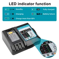 DC18RC Li-ion Battery Charger For Makita 14.4V 18V BL1830 Bl1430 DC18RF BL1815 BL1415 LXT400 BCl180W DC18RD DC18RE DC18SF BL1860 - Image 4