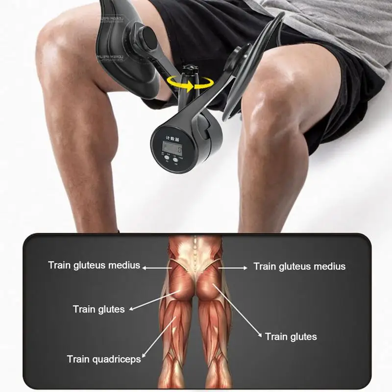 Muscle Trainer Pelvic Floor Muscle Trainer Kegel Exerciser 360 Rotating Baffle Hip Trainer Adjustable Inner Thigh Exercise Equipment