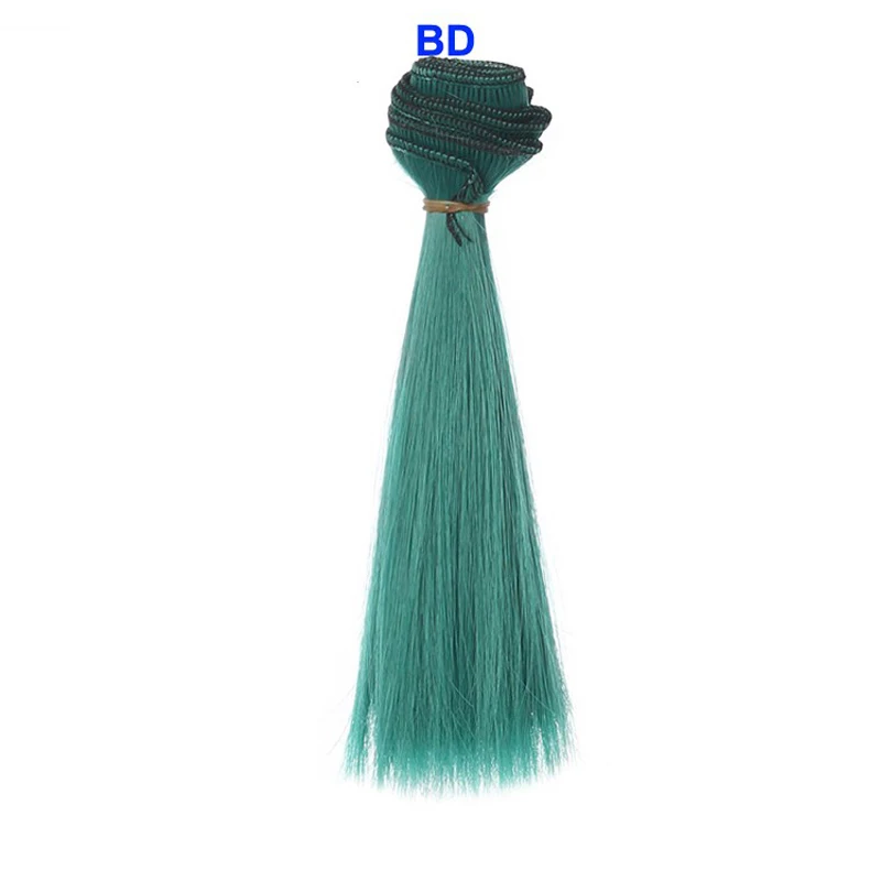 1pcs Hair Refires Bjd Hair 15cm*100CM Blue Green Purple Color Short Straight Wig Hair for 1/3 1/4 BJD Diy 2