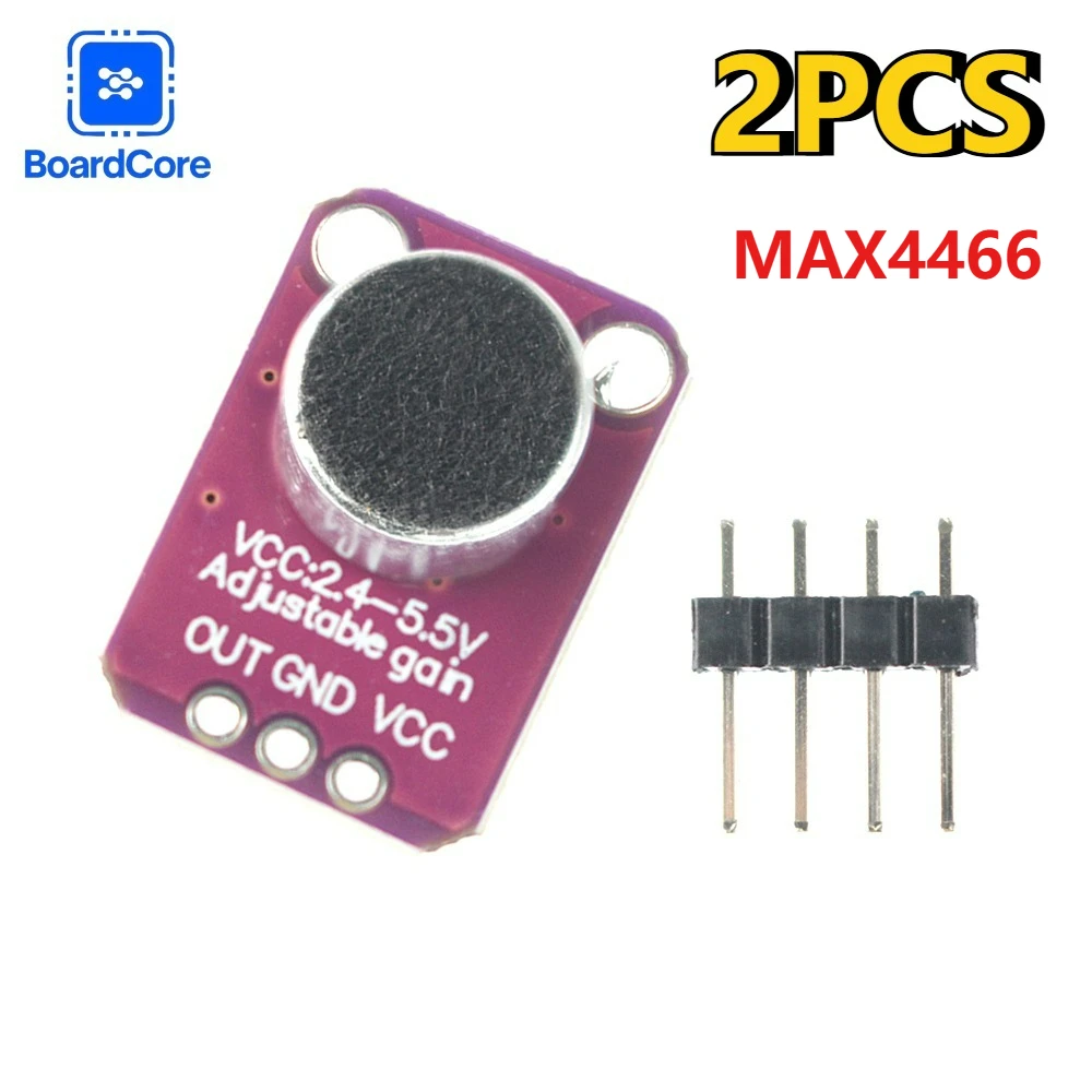 Módulo preamplificador de micrófono electret MAX4466, 2 uds., GY ...