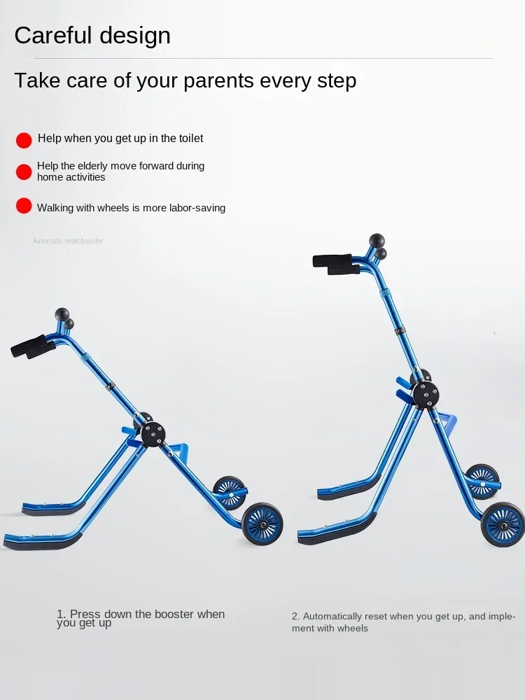 Innovative Automatic Reset Elderly Walkers  Toilet Rail Holder Integration  Mobility Aid for Disabled Patients  Safe and Secure 5