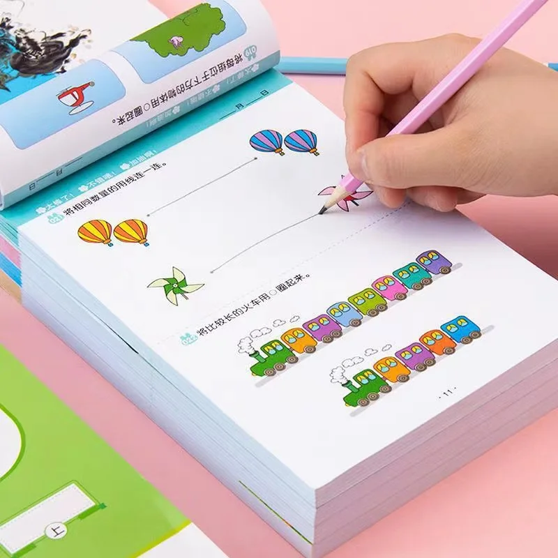 2-6years old childern study puzzle book addition and subtraction exercise thinking training early education puzzle picture book 6