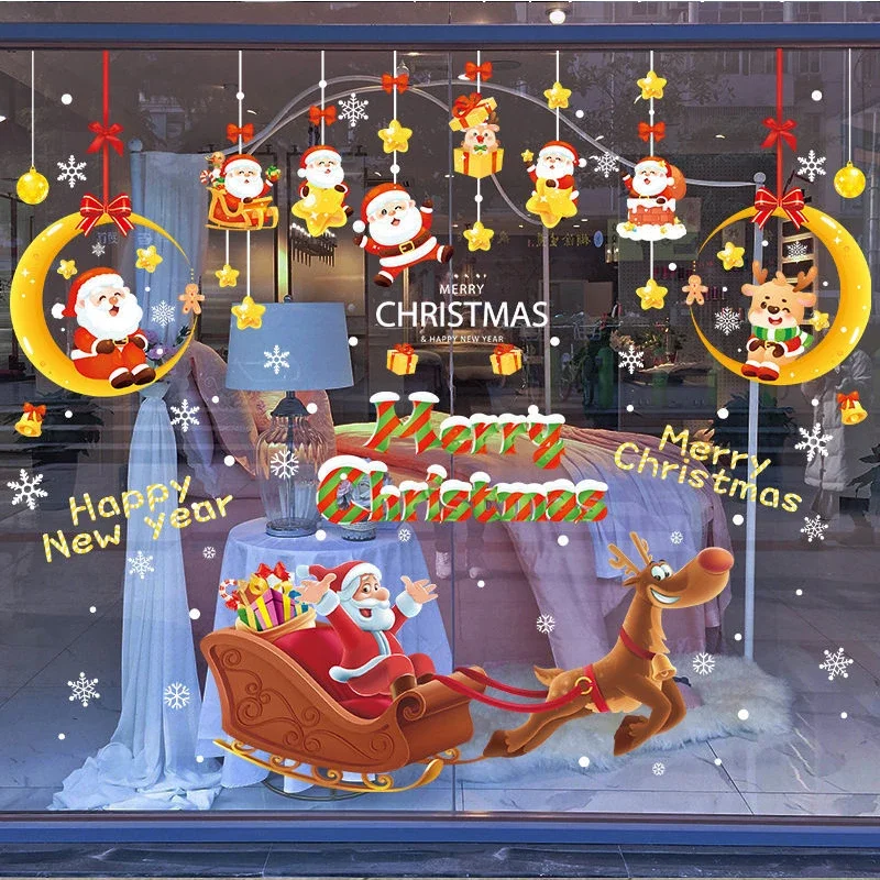 Christmas Stickers Home Atmosphere Decoration Children's Room Window Store Window Static Glass