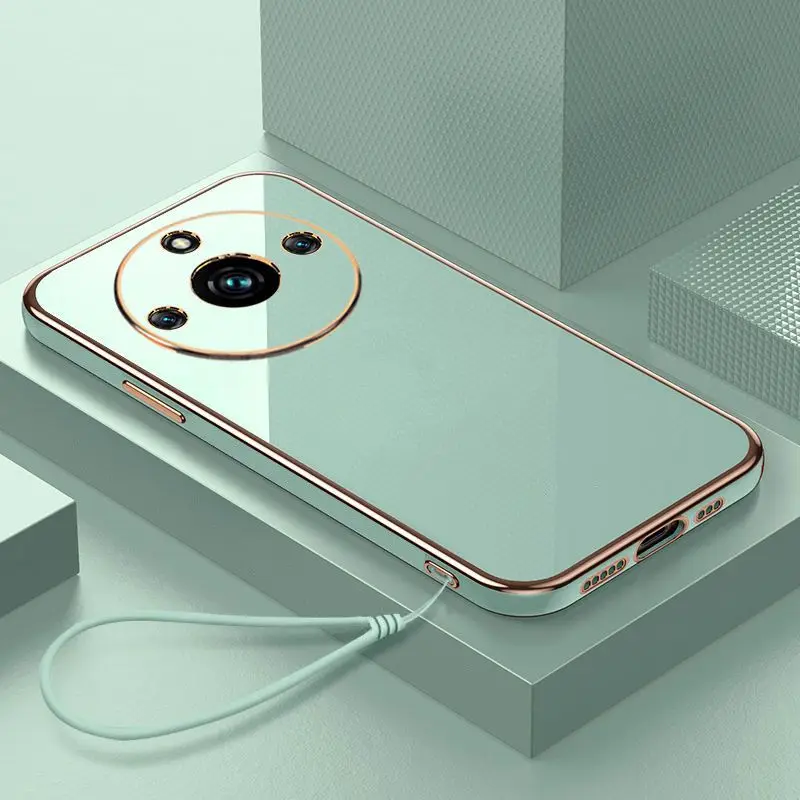 Luxury Square Plating Shockproof Silicone Phone Case - Premium Back Cover s