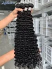 30 34 Inch Burmese Curly Bundles Human Hair Extensions Sew In 100% Original Loose Deep Wave Bundles Double Weft Raw Hair Weaving 1