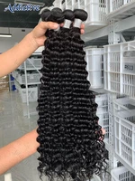 30 34 Inch Burmese Curly Bundles Human Hair Extensions Sew In 100% Original Loose Deep Wave Bundles Double Weft Raw Hair Weaving 1