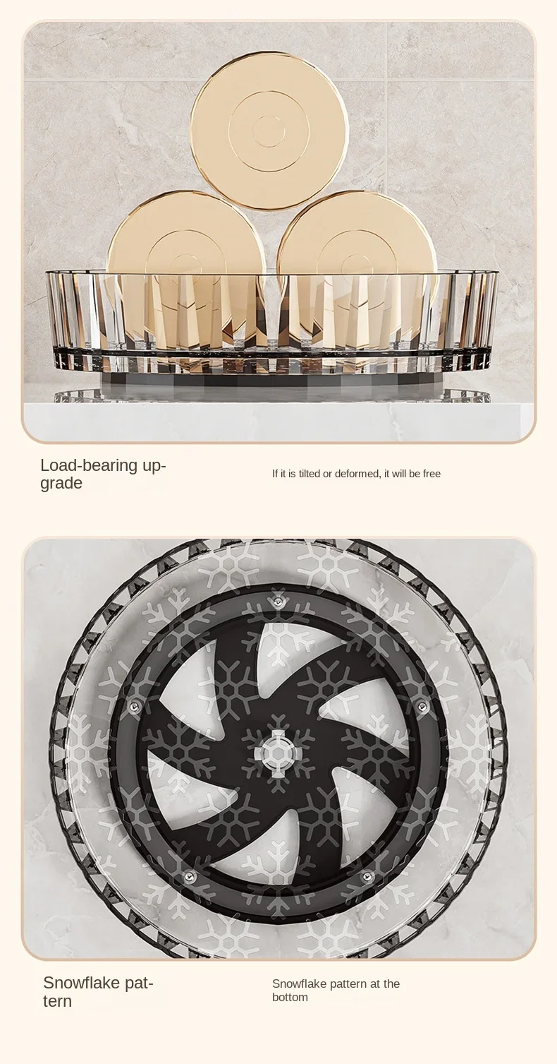 360 Rotating Seasoning Storage Tray Multifunction Pantry Cabinet Turntable For Cosmetics Bathroom Storage Box Kitchen Organizer