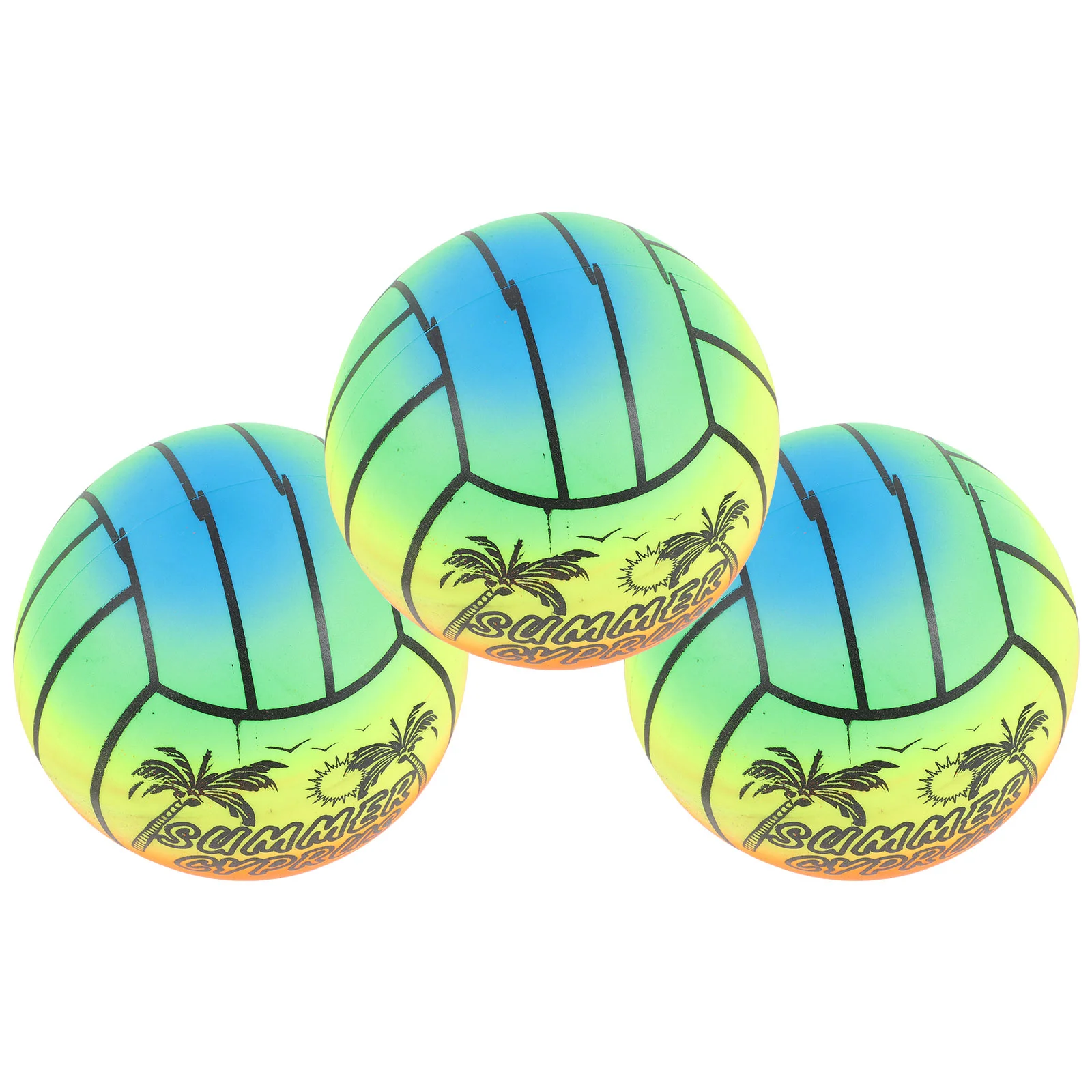 3 Pcs Ball Child Bouncy Balls Mini Footballs for Kids Inflatable Soccer Flaping Kickball 3