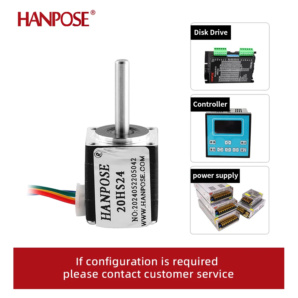 20 Series Motor Nema8 Stepper motor 24mm 0.8A 12mN.m 1.8 degrees 20HS24 step motor for mini cnc 3D printer stepper motor