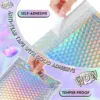 50pcs Envelopes Bubbles Shipping Bags Packages Holographic Mailer Laser Bubble Mailers Small Business Supplies Self Seal Mailing 3