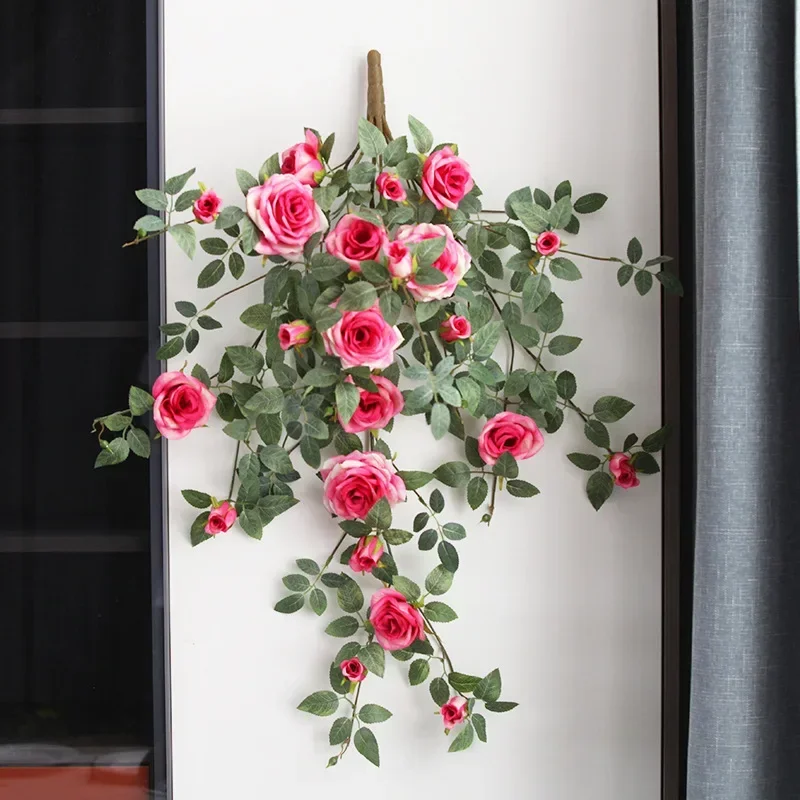 Decorazioni Per La Casa Simulazione Di Seta Rose Appeso A Parete Fiore Finto Piante Verdi Decorazione Centro Commerciale Fiori Artificiali Ruyi Rose