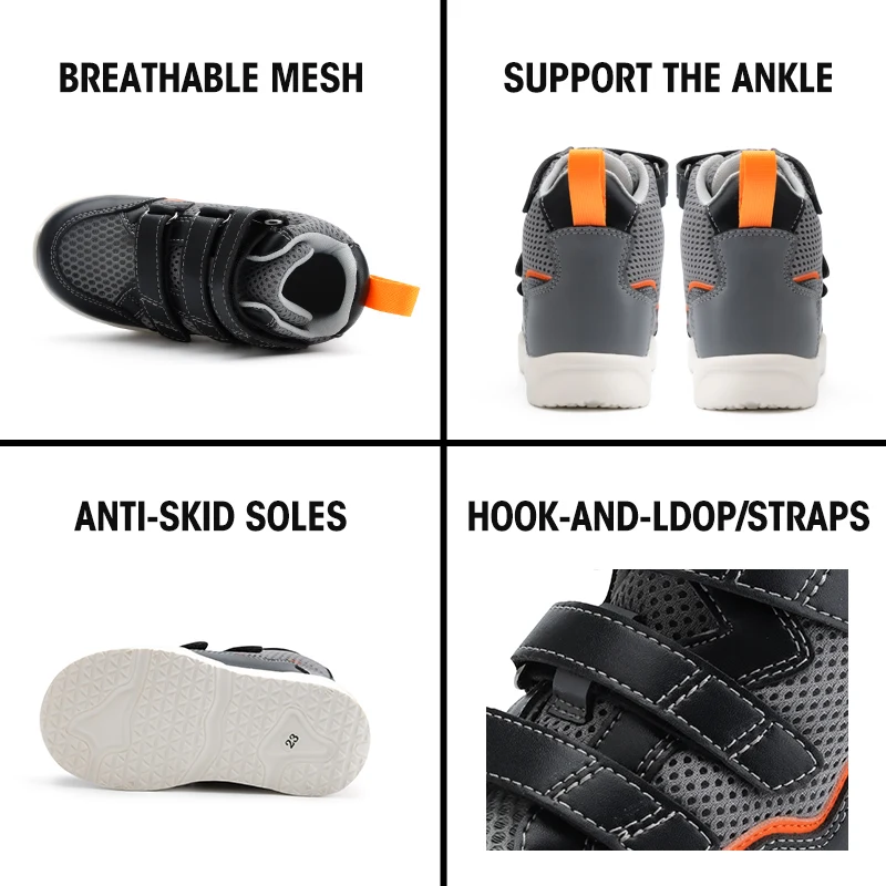Girl Boy Orthopedic Shoes Autumn Summer Super Light Breathable Footwear High Back Arch Support Sneakers with Corrective Insoles 2