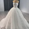 Jancember Gorgeous Chapel Train Ball Gown Wedding Dresses 2024 Elegant Strapless Beading Vintage Bridal Gown vestidos de novia 241036 3