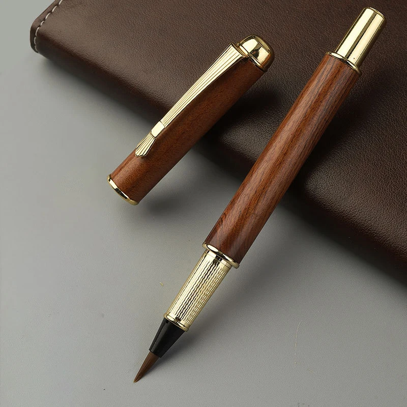 Calligraphy Brush Metal Frosted Fountain Pen style Signature Business Office School Supplies